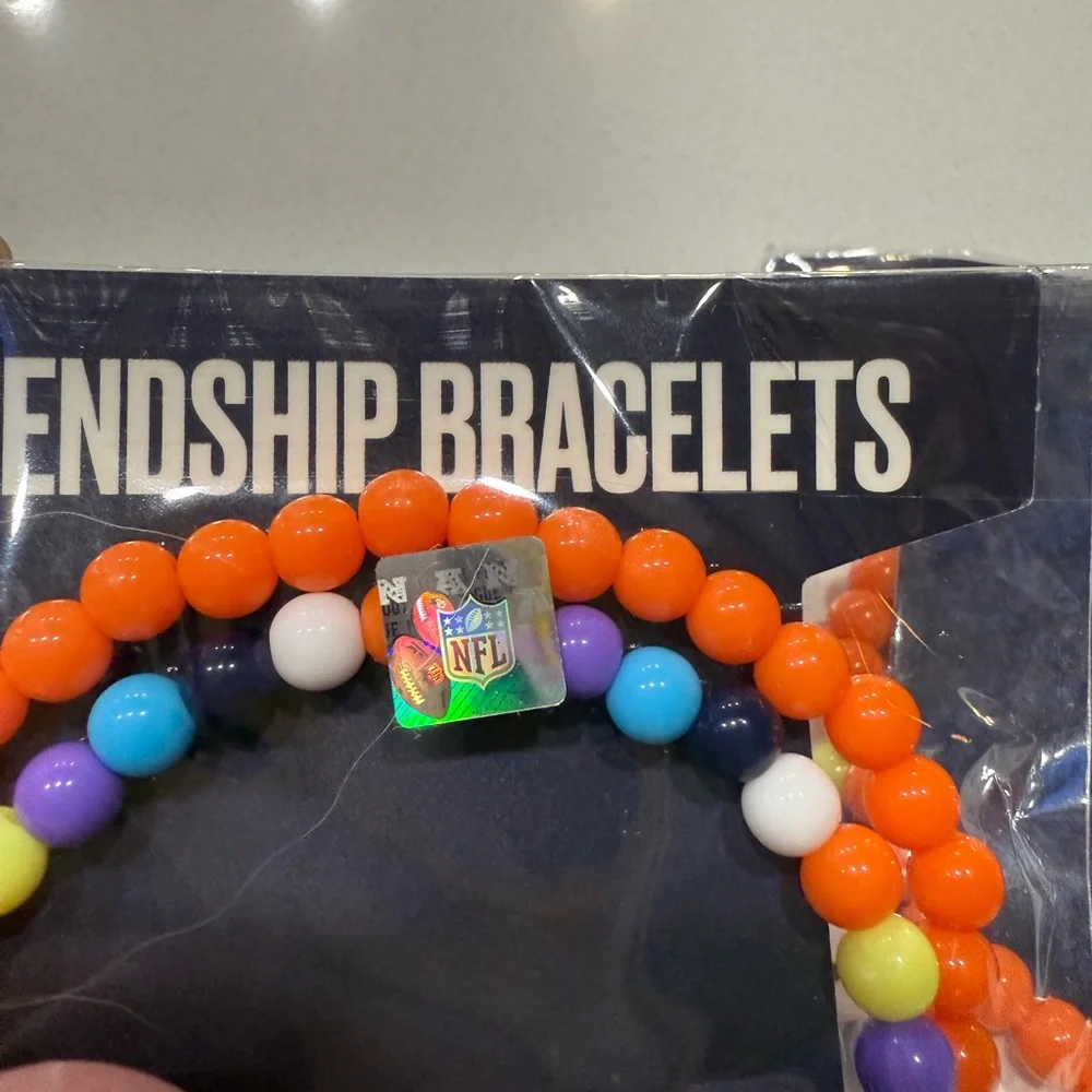 NWT 2 Sets of Denver Broncos Friendship Bracelets-Each Containing Two Bracelets